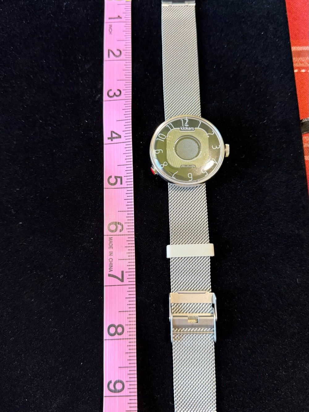 KLOK-08 Minim Swiss Made Watch with Adjustable Silver Mesh Band - Picture 9 of 10